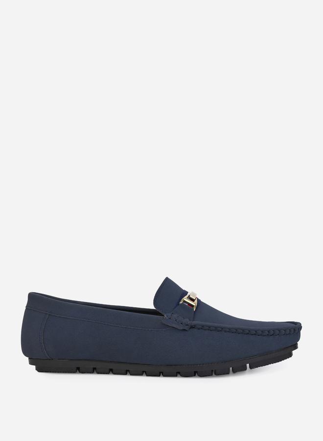 Styli Buckled Faux Leather Slip On Loafers  - Image 3