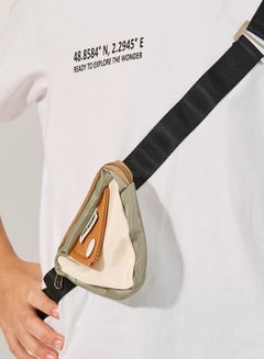 Styli Printed Short Sleeve T-Shirt with Bump Bag  - Image 3