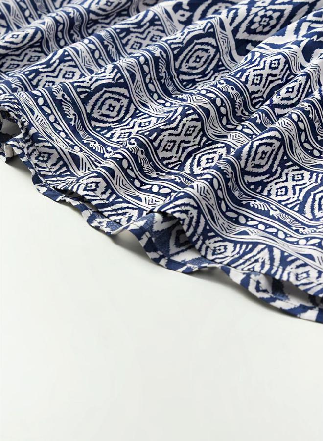 BELLA MODA - All-Over Print Lace Detail Dress by Styli - Image 1