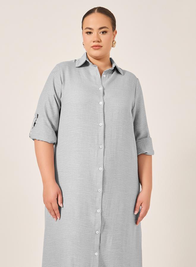 ستايلي فستان ماكسي بأكمام ملفوفة من ستايلي مقاس كبير - Image 3