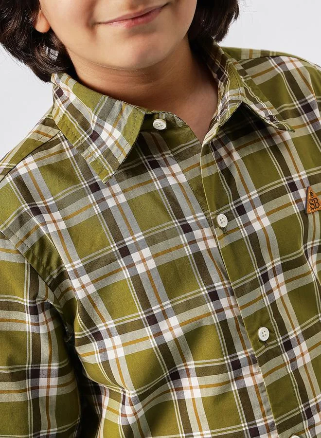 Stylo Bug Checked Long Sleeve Shirt by Styli
