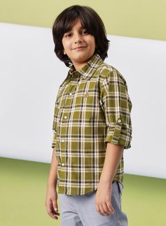 Stylo Bug Checked Long Sleeve Shirt by Styli  - Image 3