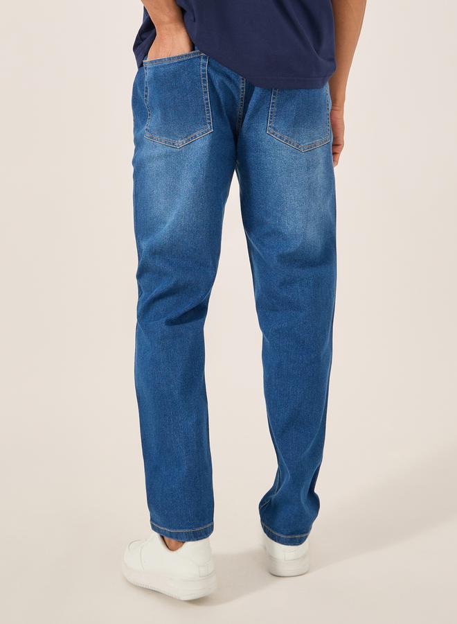 Mid Rise Regular Fit Faded Jeans