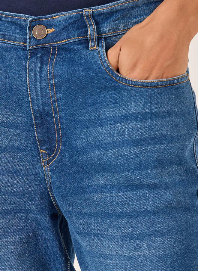 Mid Rise Regular Fit Faded Jeans