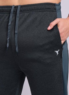 Technosport Melange Track Pants with Zip Pockets by Styli  - Image 4