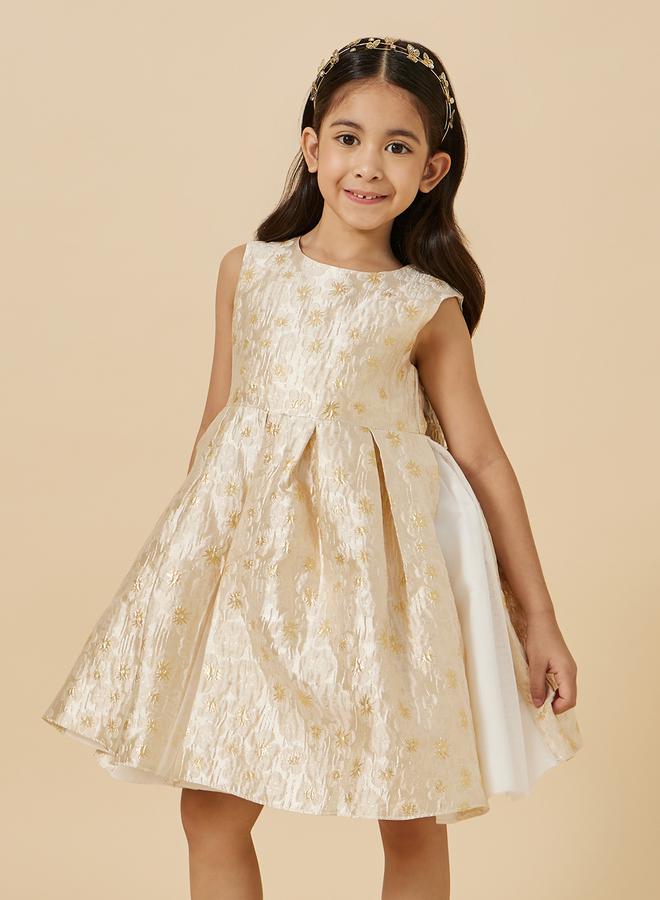 Styli Jacquard Pleated Sleeveless Dress  - Image 2
