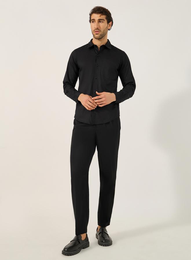 Styli Sim Fit Chest Pocket Spread Collar Shirt  - Image 2