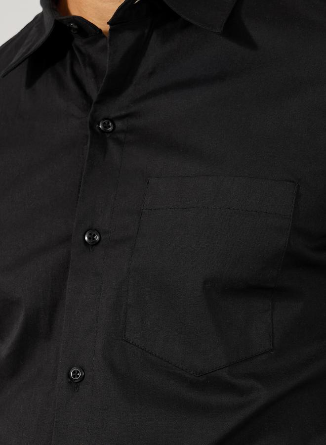 Styli Sim Fit Chest Pocket Spread Collar Shirt  - Image 3
