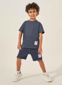 Styli Solid Oversized T-Shirt with Badge Detail  - Image 2