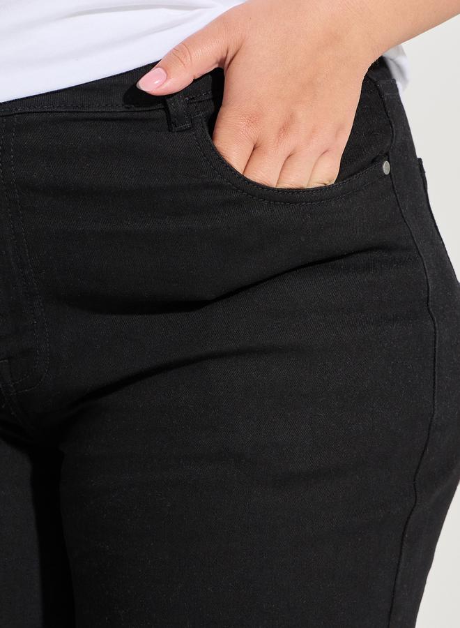 Styli Plus Size Mid Rise Wide Leg Jeans  - Image 3