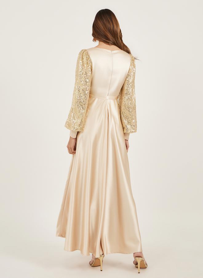Styli Sequin Sleeve Maxi Dress  - Image 5