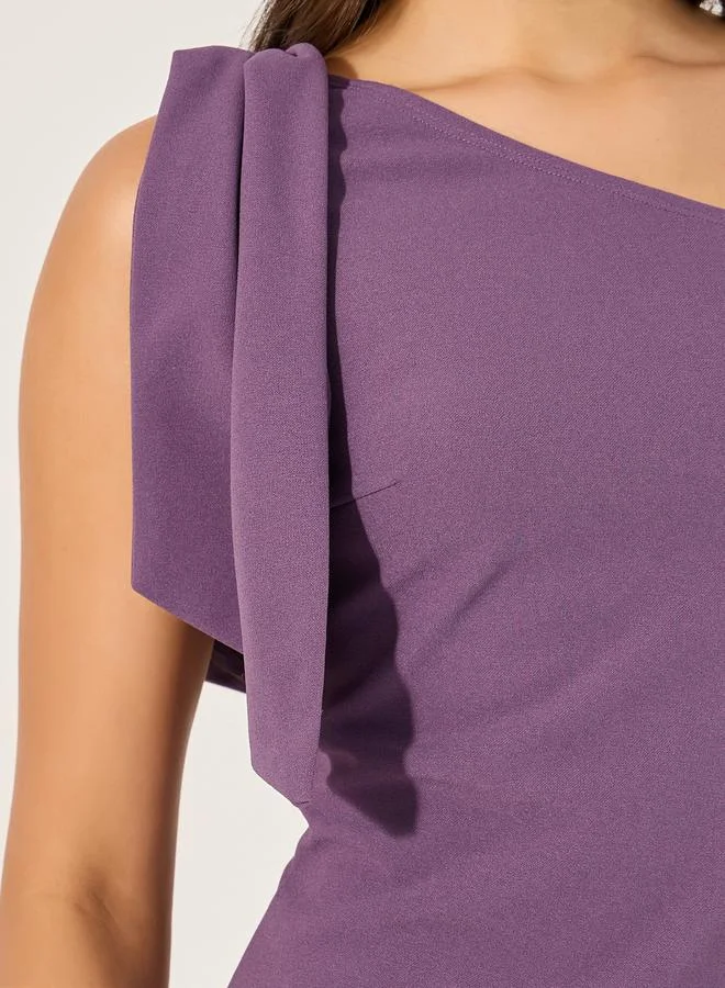 Styli One-Shoulder Midi Dress
