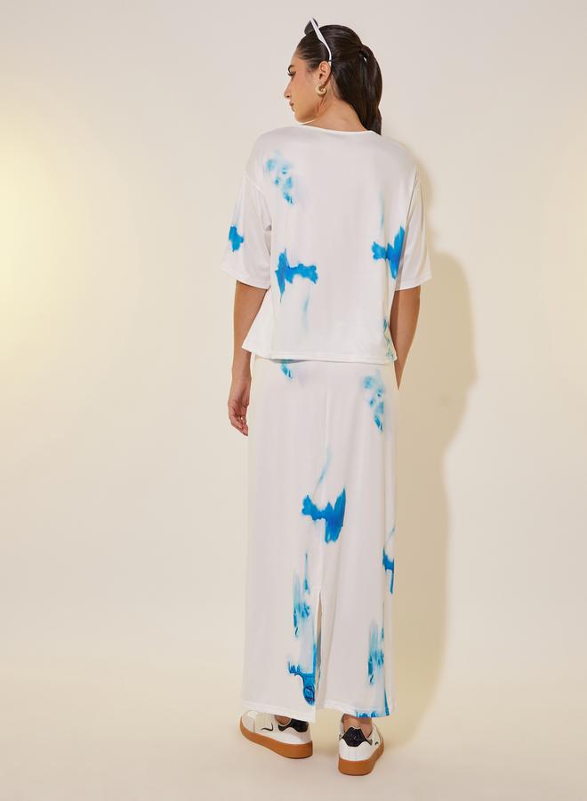 Take Two Tie Dye Short Sleeve Top and Skirt Set  - Image 5