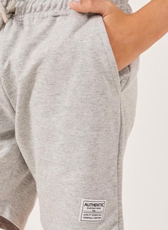 Styli Solid Drawstring Waist Shorts with Badge Detail  - Image 3