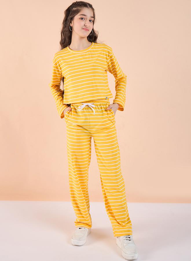 Stylo Bug - Striped Long Sleeve T-Shirt with Track Pants by Styli - Image 1