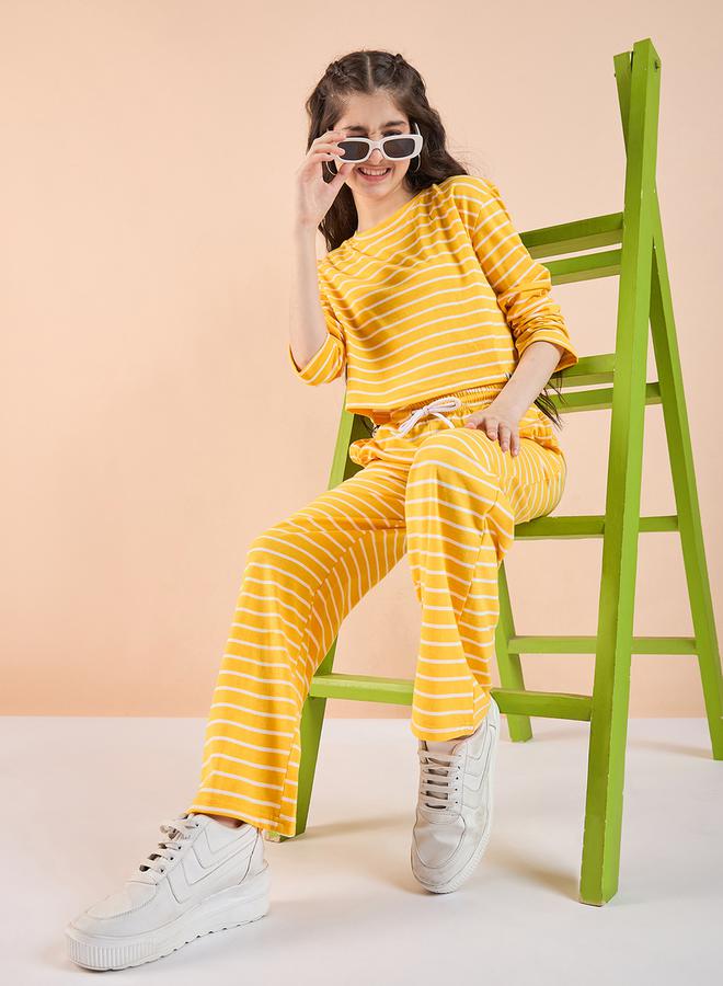 Stylo Bug - Striped Long Sleeve T-Shirt with Track Pants by Styli - Image 1