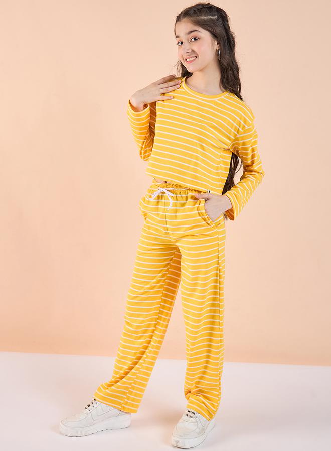 Stylo Bug - Striped Long Sleeve T-Shirt with Track Pants by Styli - Image 1