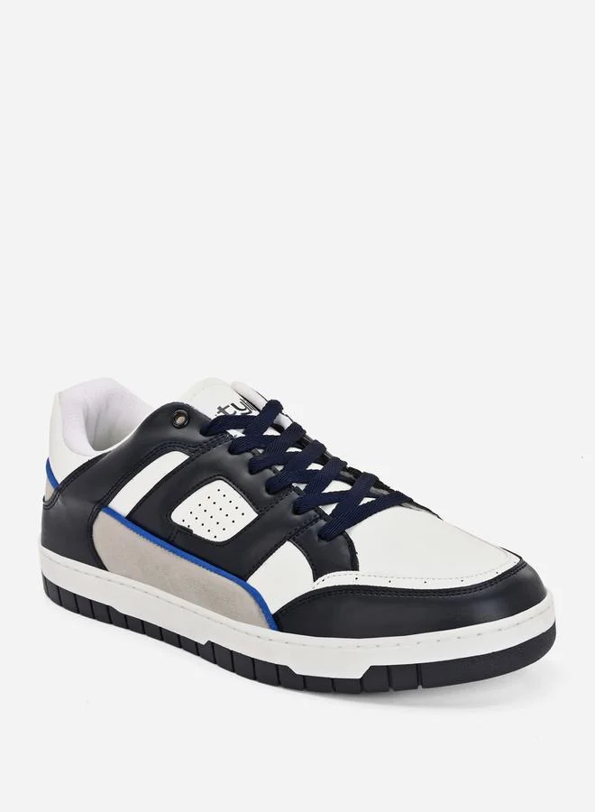Styli Color Block Court Lace Up Sneakers