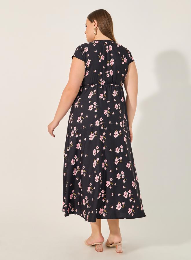 ستايلي فستان بطبعة الزهور - Image 5