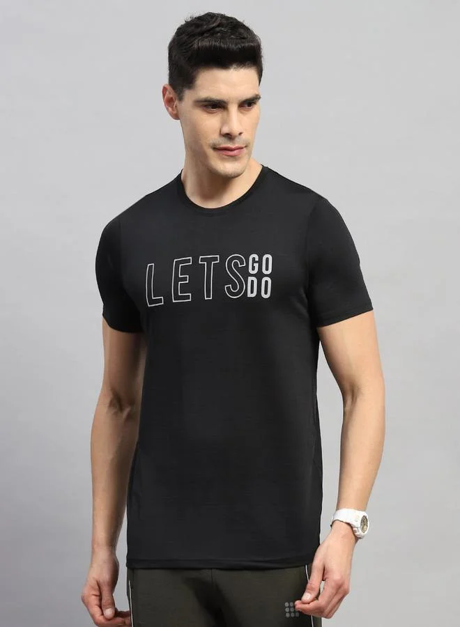 Rock.it Men Regular Fit Round Neck T-Shirt by Styli