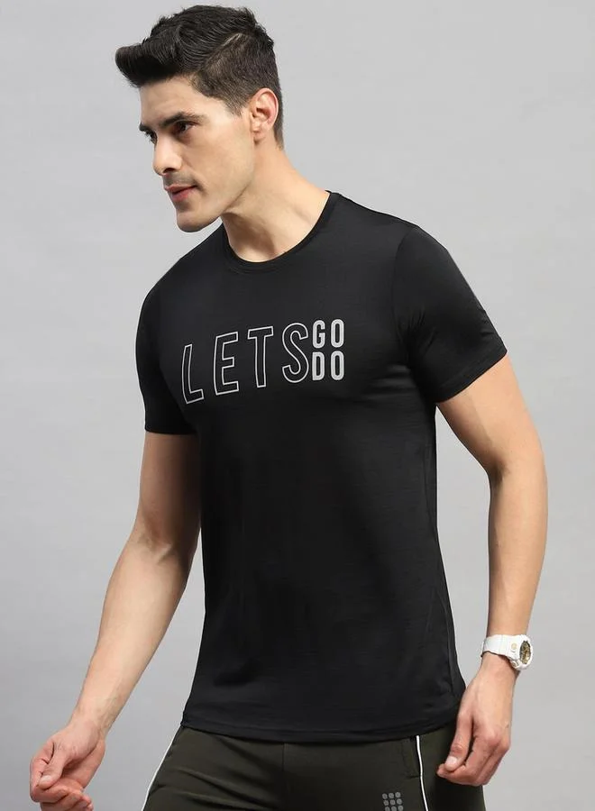 Rock.it Men Regular Fit Round Neck T-Shirt by Styli