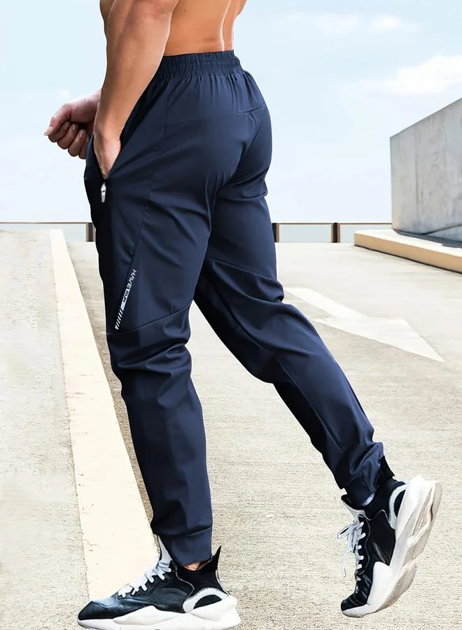 ستايلي Solid Drawstring Waist Track Pants with Zipper Pocket by Styli
