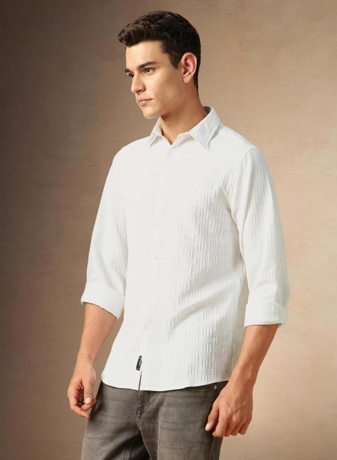 Dennis Lingo Button Down Collar Plain Casual Shirt by Styli  - Image 4