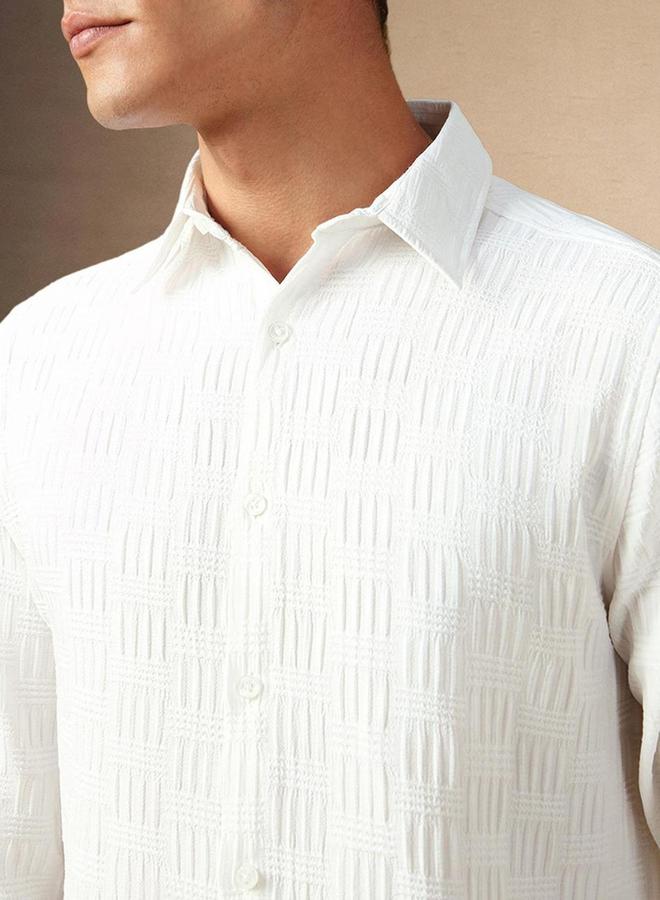Dennis Lingo Button Down Collar Plain Casual Shirt by Styli  - Image 3