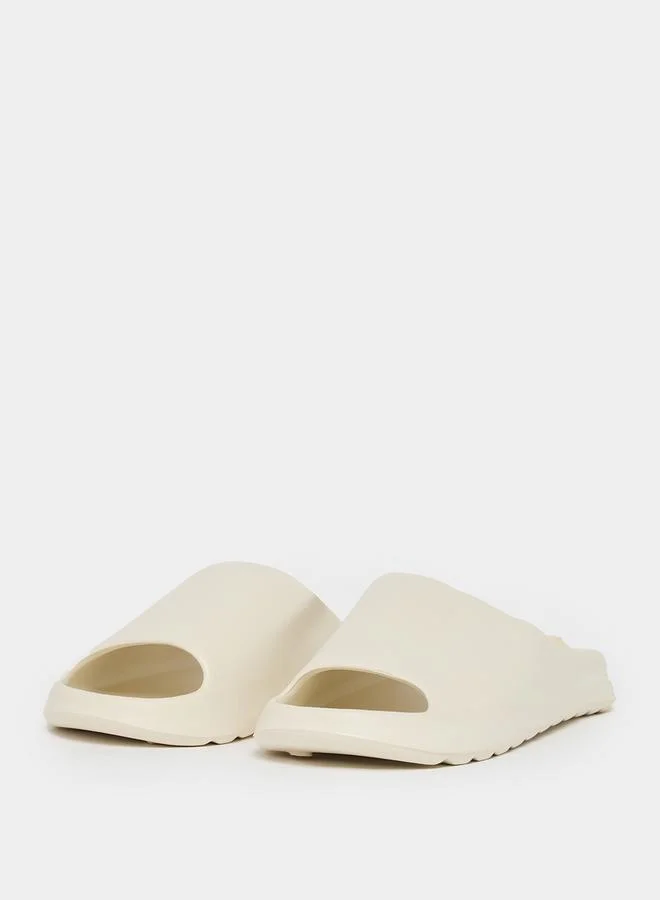 Styli Open Toe Wide Strap Chunk Slides