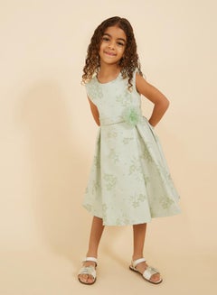 Styli Jacquard Round Neck Sleeveless Dress  - Image 1