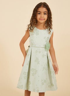 Styli Jacquard Round Neck Sleeveless Dress  - Image 2