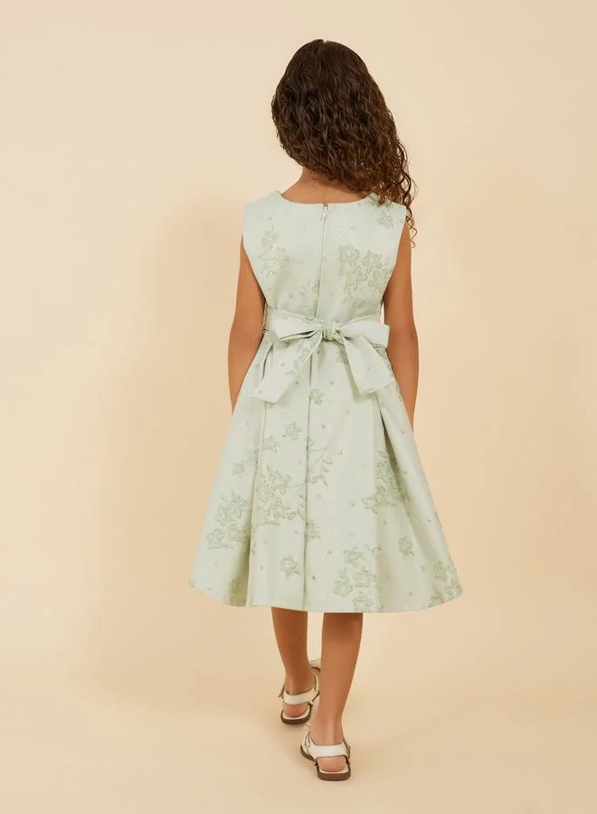 Styli Floral Belted Dress