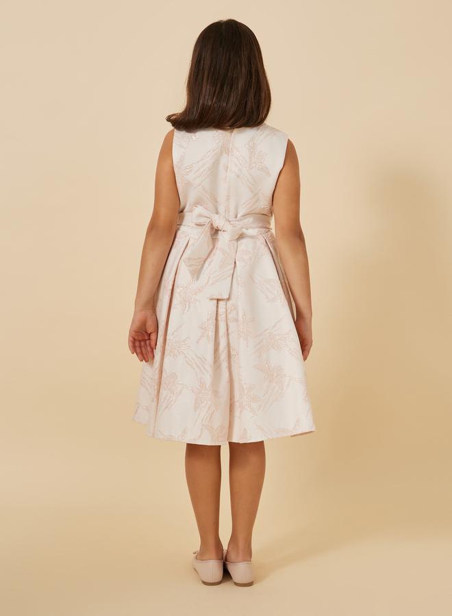 Styli Jacquard Round Neck Sleeveless Dress  - Image 5