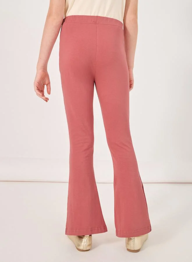 Styli Front Split Detail Solid Leggings