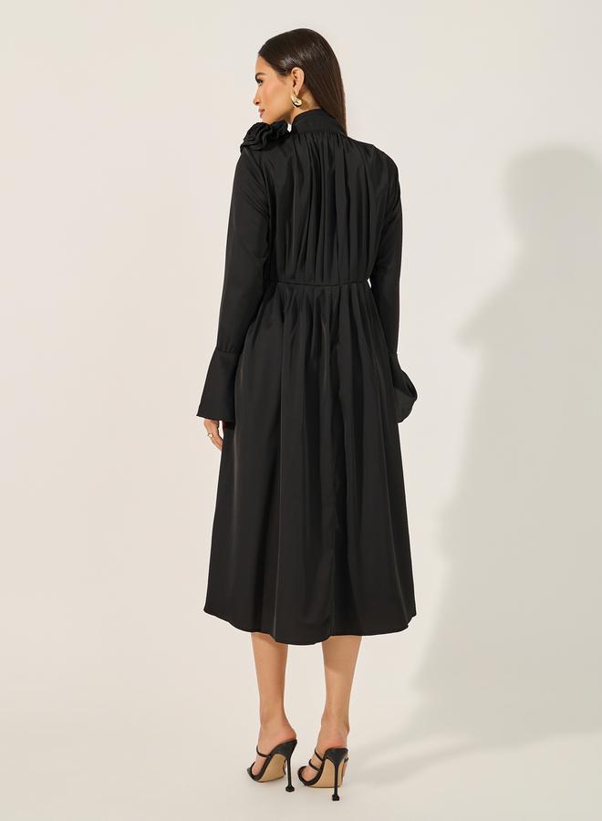 ستايلي فستان بياقة فيونكة - Image 5