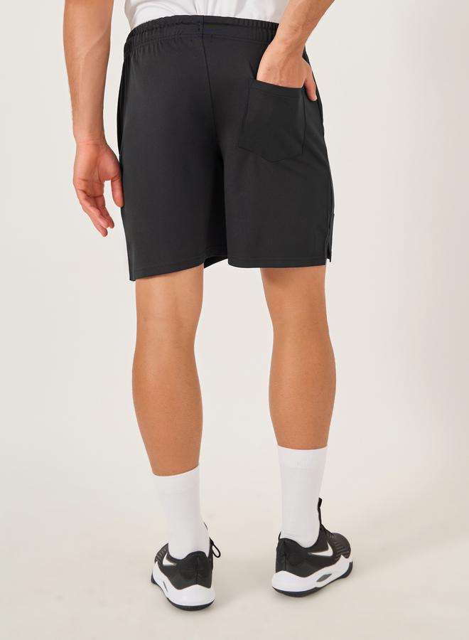 Styli Slogan Print Regular Fit Training Shorts  - Image 4