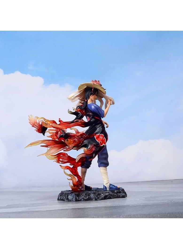OCTOBER Naruto Akatsuki Hats Uchiha Itachi Raven Itachi Scene Model Statue  - Image 3