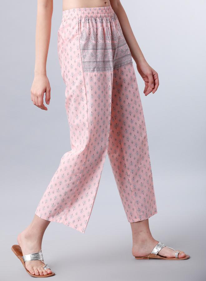 Vishudh - Women Pink Printed Cotton Kurta Set by Styli - Image 1