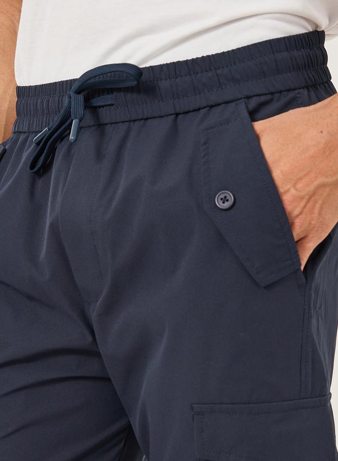 Fort Collins Mid Rise Straight Fit Track Pant with Drawstring by Styli  - Image 4