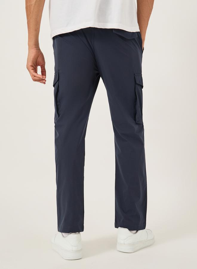 Fort Collins Mid Rise Straight Fit Track Pant with Drawstring by Styli  - Image 5