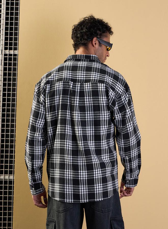Mascln Sassafras Checked Flap Pocket Oversize Shirt - Image 5