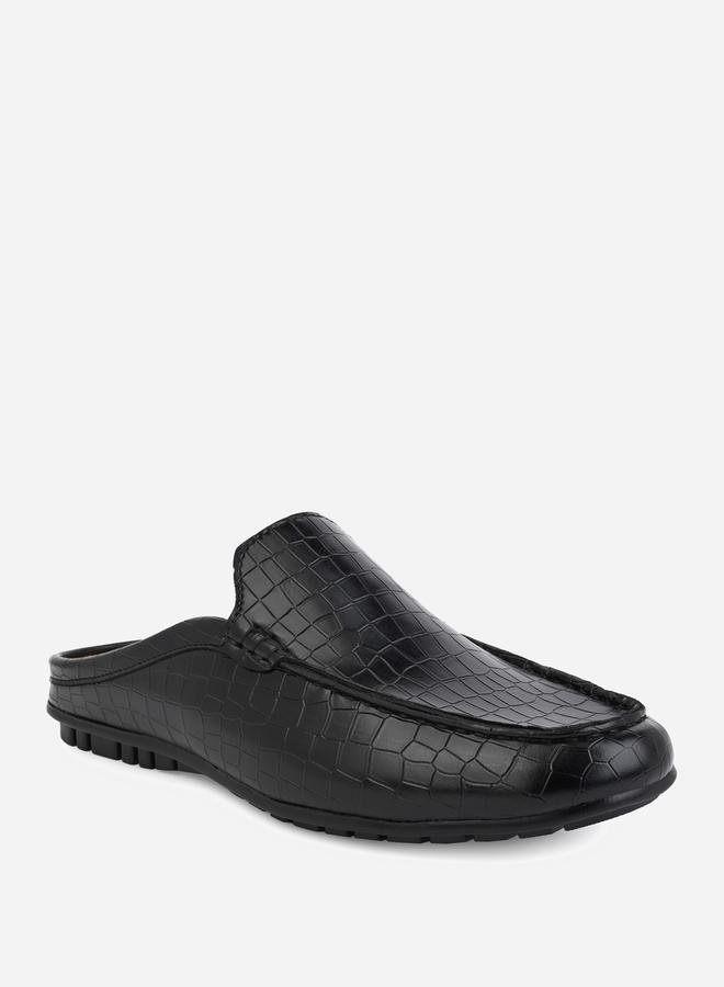 Styli - Snake-Skin Textured Slip On Mules - Image 1