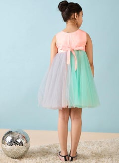 Stylo Bug Solid Bow Detail Sleeveless A-Line Dress by Styli  - Image 5