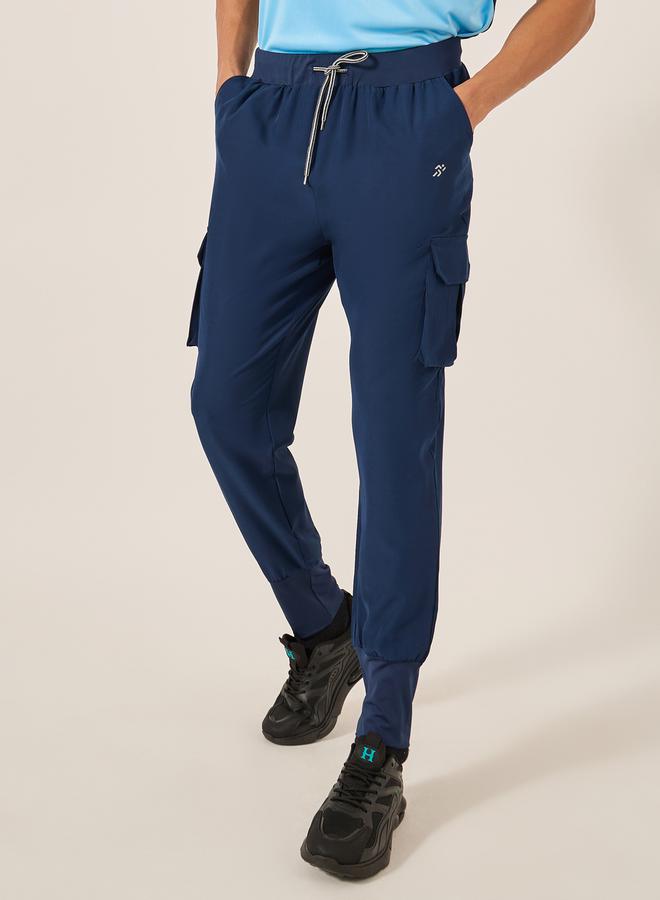 Styli Solid Woven Cargo Fit Running Trackpants  - Image 3