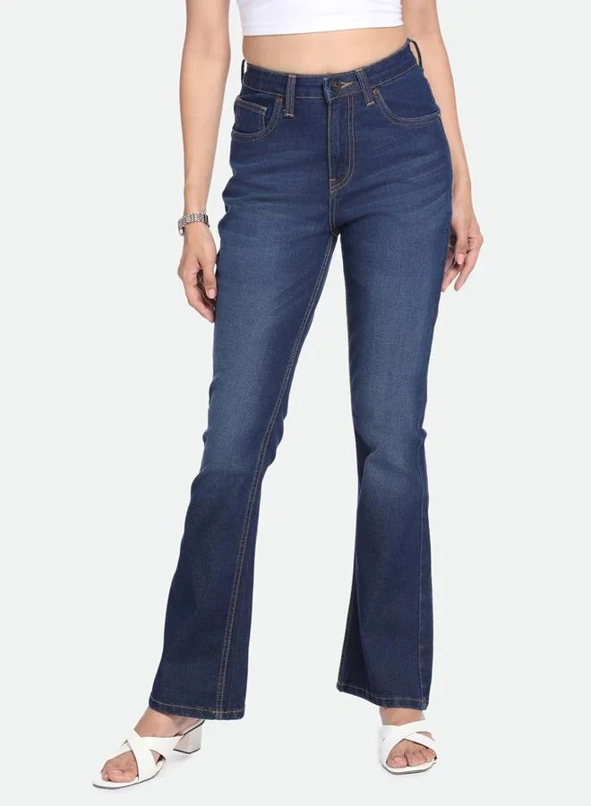 دينيس لينغو Bootcut High-Rise Clean Look Light Fade Stretchable Jeans