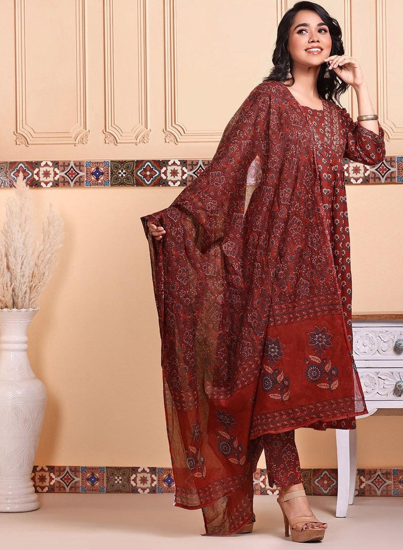 Women Red Cotton Kurta sets with Dupatta - zsku/Z4DD62A2665F739361496Z-4/45/1741086797/481a5eda-58f4-4098-b82d-362b941ebeeb