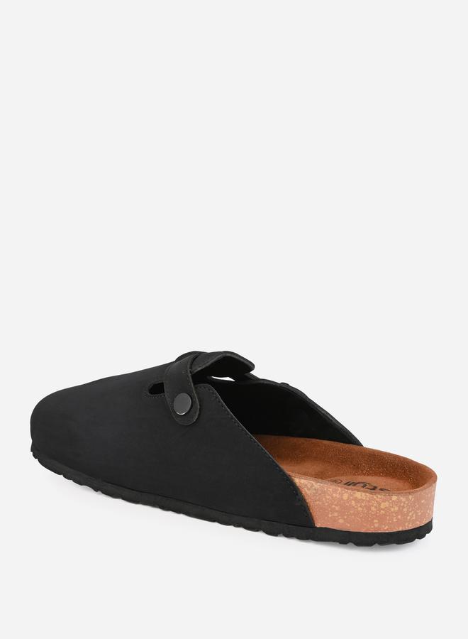 Styli - Suede Clogs with Buckle Detail - Image 1