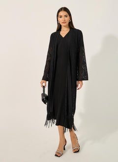 Styli MIDI LENGTH LACE KIMONO WITH FRINGES 120 CM  - Image 1