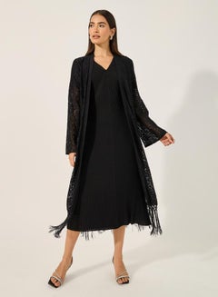Styli MIDI LENGTH LACE KIMONO WITH FRINGES 120 CM  - Image 2