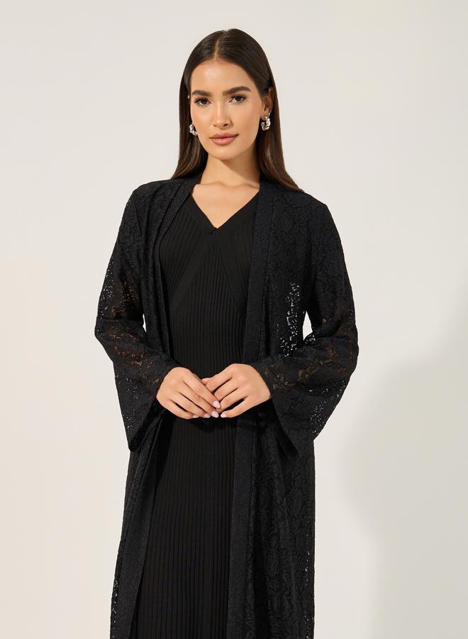 Styli MIDI LENGTH LACE KIMONO WITH FRINGES 120 CM  - Image 3
